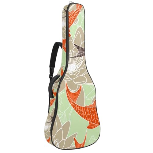 Niaocpwy Gitarrentasche mit Paisleymuster, gepolstert, für E-Bass, klassische Gitarre, Violett, Mehrfarbig 06, 42.9x16.9x4.7 in, Taschen-Organizer von Niaocpwy