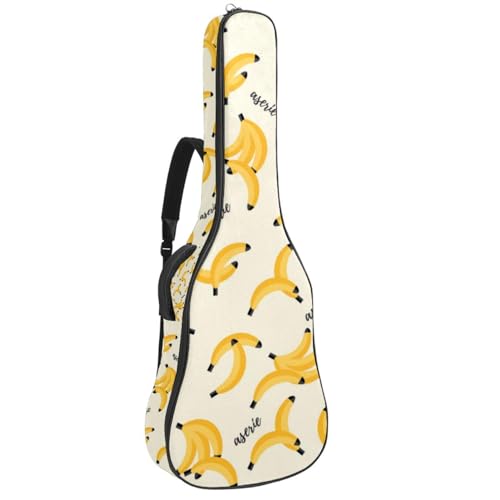 Niaocpwy Leaves Gitarrentasche in voller Größe, gepolstert, für Akustikgitarre, Gigbag für E-Bass, Konzertgitarre, Mehrfarbig 09, 42.9x16.9x4.7 in, Taschen-Organizer von Niaocpwy