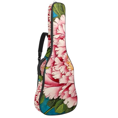 Niaocpwy Tasche für Akustikgitarre, wasserdicht, mit verstellbarem Schultergurt und Taschen, Einhorn-Tiermotiv, Blau, Multicolor 08, 42.9x16.9x4.7 in, Taschen-Organizer von Niaocpwy