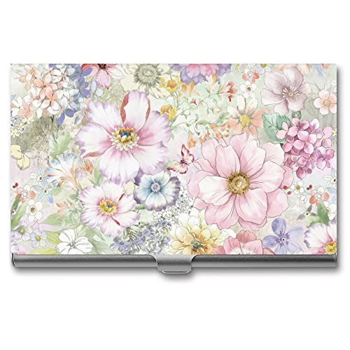 Niapessel Visitenkartenhalter, Motiv: Pfingstrose, Schmetterling, schmal, tragbar, Metall, für Damen und Herren, 9,4 x 5,6 x 0,8 cm, Rose, Pfingstrose, Schmetterling, Modern Niapessel Visitenkartenhalter, Motiv: Pfingstrose, Schmetterling, schmal, tragbar, Metall, für Damen und Herren, 9,4 x 5,6 x 0,8 cm, Rose, Pfingstrose, Schmetterling, Modern von Niapessel