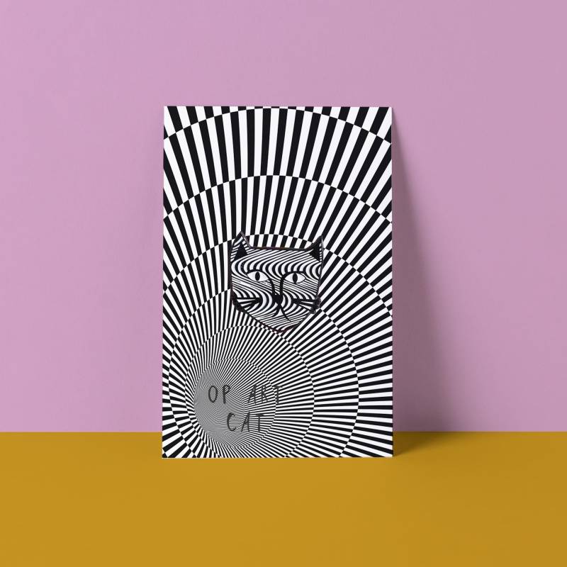 Op Art Katze Künstler Emaille Pin Op Art Katze Künstler Emaille Pin von Niaski