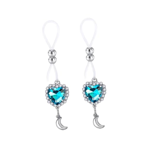 CZ Herz Mond Tropfen baumeln Nicht Piercing Nippel Bars Ringe für Frauen Kristall Liebe Herz Nippel Schlinge Fake Nippel Nippel Schmuck Körperschmuck für Frauen, Einheitsgröße, Edelstahl, Kein CZ Herz Mond Tropfen baumeln Nicht Piercing Nippel Bars Ringe für Frauen Kristall Liebe Herz Nippel Schlinge Fake Nippel Nippel Schmuck Körperschmuck für Frauen, Einheitsgröße, Edelstahl, Kein von Niaspi