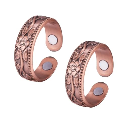 Niaspi 2 Stück Blütenmagnet Kupfer offenes Band Statement Fingerring für Frauen verstellbar Vintage Daumen Paar Ringe Geburtstag Jahrestag Festival Zubehör Schmuck Geschenke, Einstellbar, Metall, Kein Niaspi 2 Stück Blütenmagnet Kupfer offenes Band Statement Fingerring für Frauen verstellbar Vintage Daumen Paar Ringe Geburtstag Jahrestag Festival Zubehör Schmuck Geschenke, Einstellbar, Metall, Kein von Niaspi