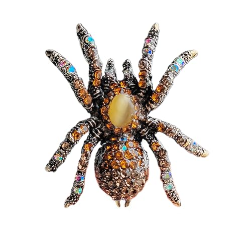 Orangene Spinne Strass Tier-Brosche Kristall Insekt Halloween Kleid Zubehör Boho Vintage Katzenauge Oval Statement Retro Brustnadel Festival Party Schmuck Geschenke Orangene Spinne Strass Tier-Brosche Kristall Insekt Halloween Kleid Zubehör Boho Vintage Katzenauge Oval Statement Retro Brustnadel Festival Party Schmuck Geschenke von Niaspi