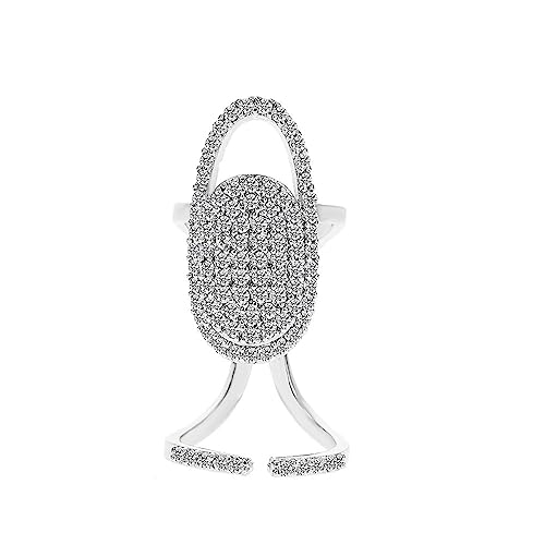 Strass-Fingernagelring für Damen und Mädchen, glänzende Kristall-Finger-Nagelkunst-Dekoration, verstellbar, geschichtet, zarte bequeme Passform, Pinkie-Ring, Schmuck, Geschenk Strass-Fingernagelring für Damen und Mädchen, glänzende Kristall-Finger-Nagelkunst-Dekoration, verstellbar, geschichtet, zarte bequeme Passform, Pinkie-Ring, Schmuck, Geschenk von Niaspi