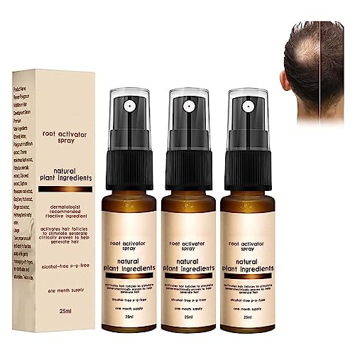 Blusoms Luxe Wurzelaktivator Spray, Blusoms Wurzelaktivator Spray, Blusoms Anti-Shedding Haarspray, Haarwachstumsspray, Anti-Haarausfall-Serum für Männer (3 Stück) von Niblido