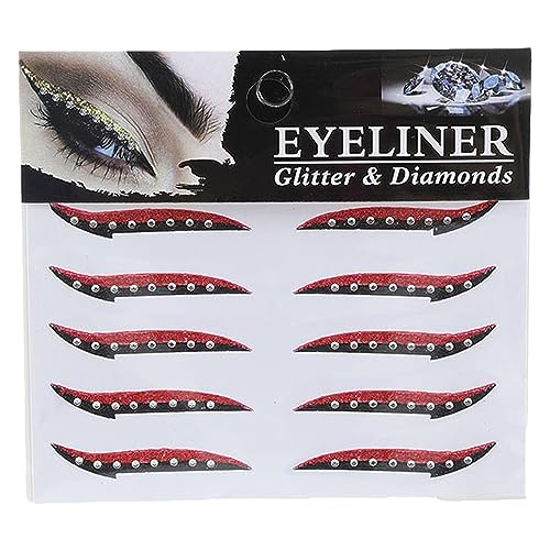 Crystal Crease Eyeliner Aufkleber Bling, Kristall-Eyeliner-Aufkleber, Glitzer-Eyeliner-Aufkleber, sofortiger selbstklebender Augenlinienstreifen, wiederverwendbare Lidschatten-Aufkleber, buntes von Niblido