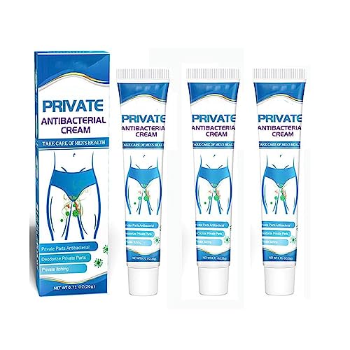 DermXpert Jock Juckreiz-Behandlungscreme, für Herren, privater Teil, Juckreiz, antibakterielle Körpercreme für Haut, Anti-Juckreiz, private antibakterielle Creme, Balanitis-Creme (3 Stück) von Niblido
