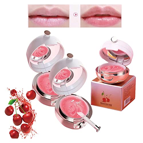 Kiss Cherry Jelly Sleeping Lip Film, Kiss Lip Balm Lip Mask, Collagen Feuchtigkeitsspendende Lippenmaske, Night Repair Lip Balm, Jelly Sleeping Lip Film, Lip Sleeping Mask (3PC) von Niblido