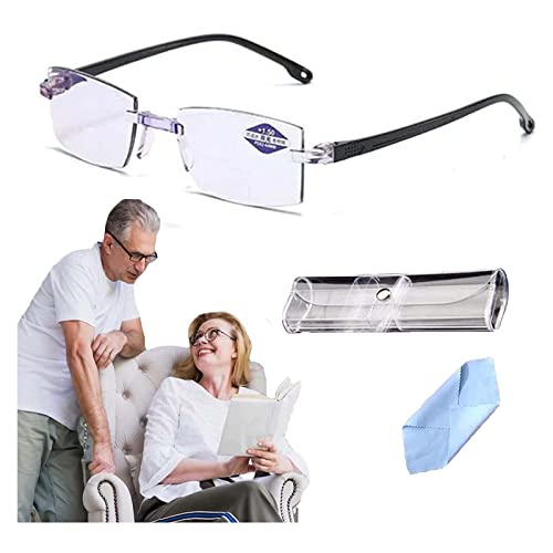 Niblido Saphir-Lesebrille mit hohem Härtegrad, Anti-Blaulicht, intelligente Dual-Fokus-Lesebrille, Dual-Fokus, Lesebrille für Damen und Herren, Schwarz , One size Niblido Saphir-Lesebrille mit hohem Härtegrad, Anti-Blaulicht, intelligente Dual-Fokus-Lesebrille, Dual-Fokus, Lesebrille für Damen und Herren, Schwarz , One size von Niblido