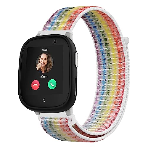 Niboow Armband für Xplora X6 Play, Kids Smartwatch Weich Atmungsaktiver Ersatzriemen, Mädchen Jungen Nylon Uhrenarmbänder Einstellbar Ersatzband, Sport Watch Band für Xplora X6 Play - Bunt von Niboow