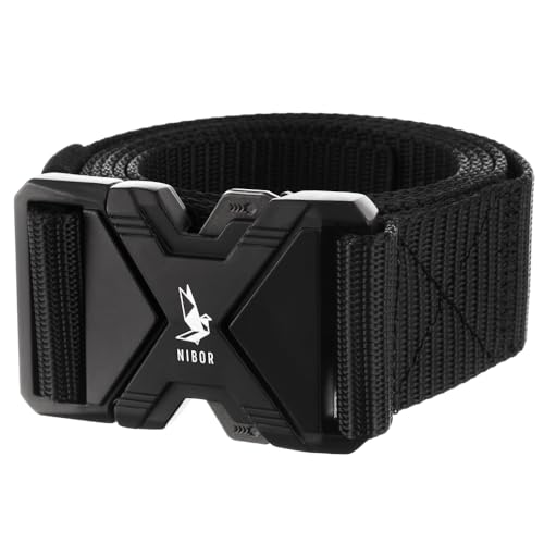 Nibor Taktischer Gürtel Schnellverschluss Schnalle | 3,8cm Höhe | Nylon | Perfekte Passform | S von NIBOR