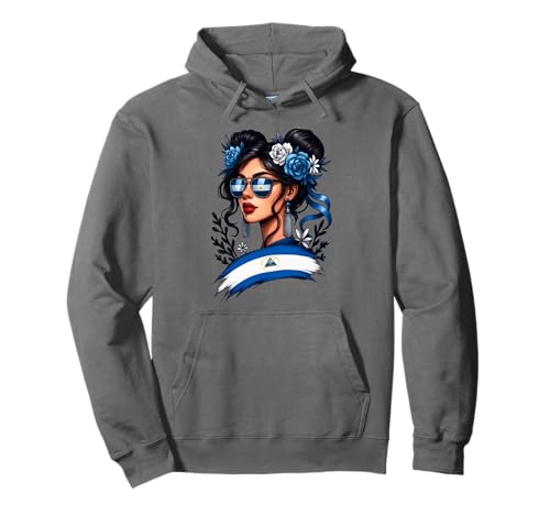 Nicaraguanisches Mädchen Messy Bun Hispanic Heritage Monat Männer Frauen Pullover Hoodie von Nicaragua Nicaraguan Hispanic Heritage Month kids