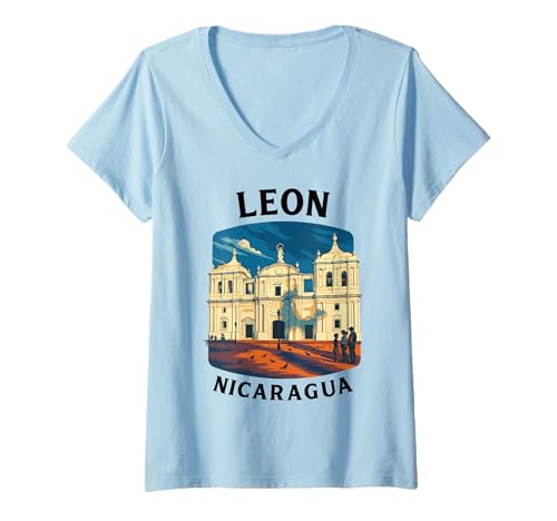 Damen León Nicaragua Guardabarranco Sacuanjoche Torogoz 505 Nicoya T-Shirt mit V-Ausschnitt Damen León Nicaragua Guardabarranco Sacuanjoche Torogoz 505 Nicoya T-Shirt mit V-Ausschnitt von Nicaragua Tees