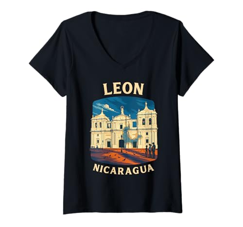 Damen León Nicaragua Guardabarranco Sacuanjoche Torogoz 505 Nicoya T-Shirt mit V-Ausschnitt Damen León Nicaragua Guardabarranco Sacuanjoche Torogoz 505 Nicoya T-Shirt mit V-Ausschnitt von Nicaragua Tees
