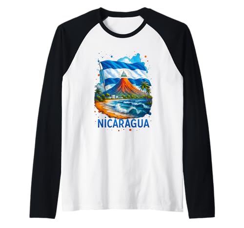 Nicaragua Flagge Hispanic Heritage Monat Nicaraguan Männer Frauen Raglan Nicaragua Flagge Hispanic Heritage Monat Nicaraguan Männer Frauen Raglan von Nicaraguan Flag National Hispanic Heritage Month