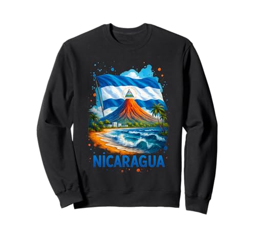 Nicaragua Flagge Hispanic Heritage Monat Nicaraguan Männer Frauen Sweatshirt Nicaragua Flagge Hispanic Heritage Monat Nicaraguan Männer Frauen Sweatshirt von Nicaraguan Flag National Hispanic Heritage Month