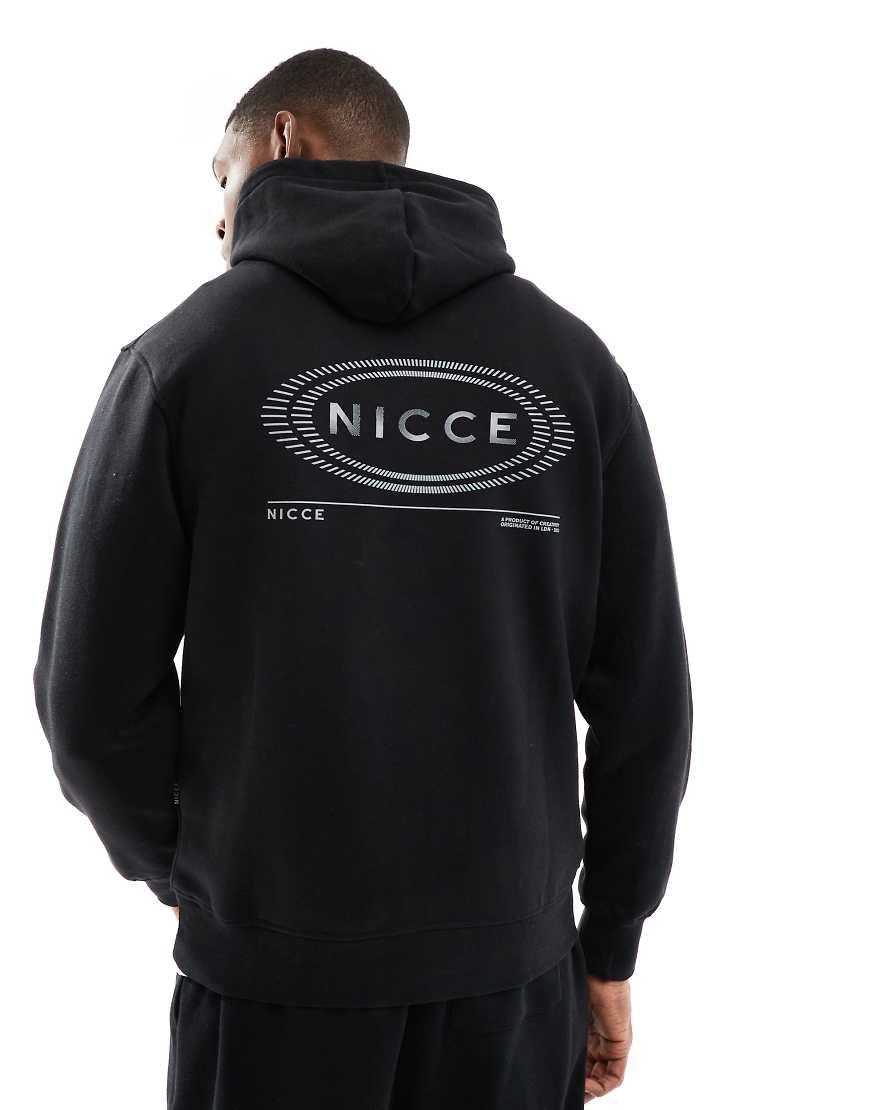 Nicce - Kapuzenpullover in Schwarz mit Logo-Print auf dem Rücken von Nicce