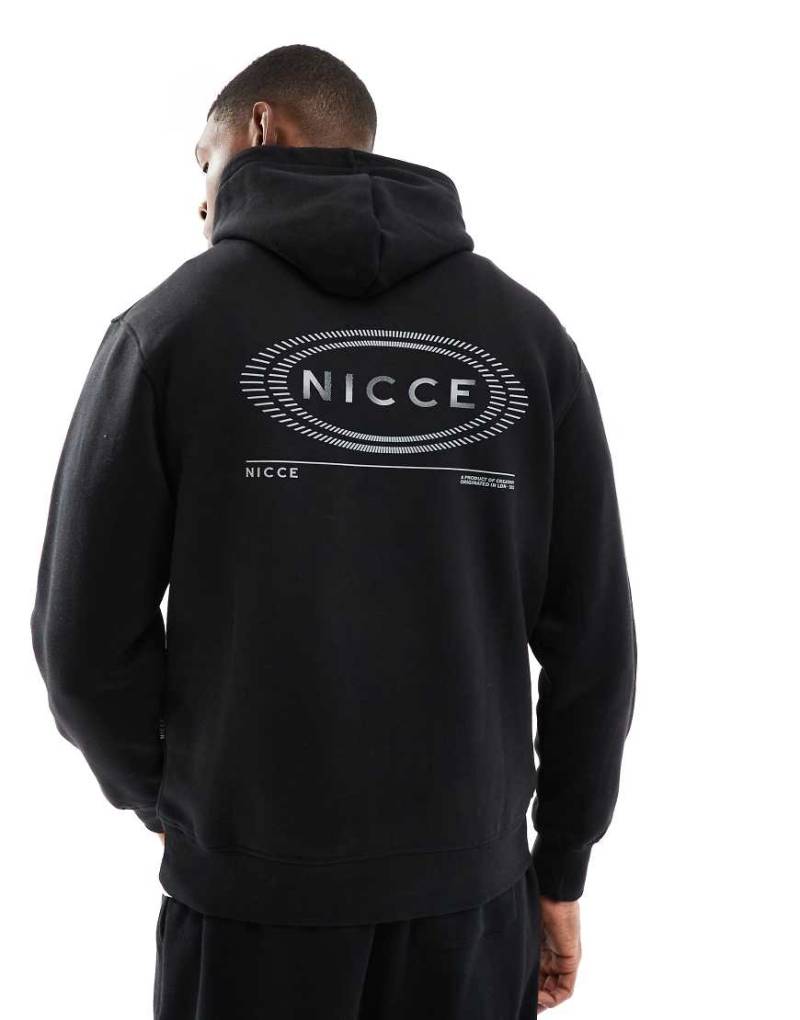 Nicce - Kapuzenpullover in Schwarz mit Logo-Print auf dem Rücken von Nicce