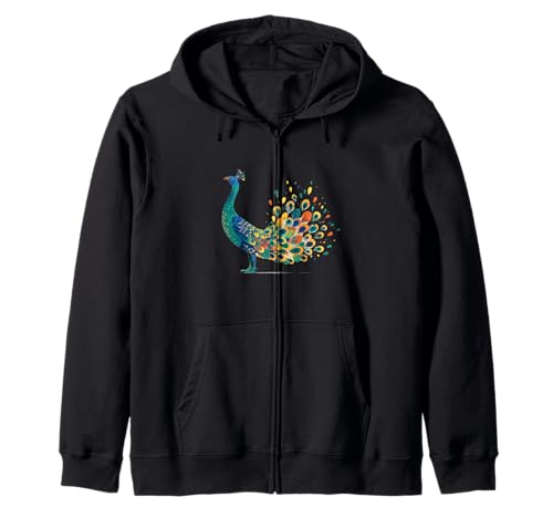 Buntes Pfauenkostüm für Jungen und Mädchen Kapuzenjacke von Nice Peacock Outfit