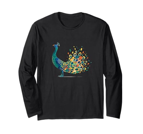 Buntes Pfauenkostüm für Jungen und Mädchen Langarmshirt Buntes Pfauenkostüm für Jungen und Mädchen Langarmshirt von Nice Peacock Outfit
