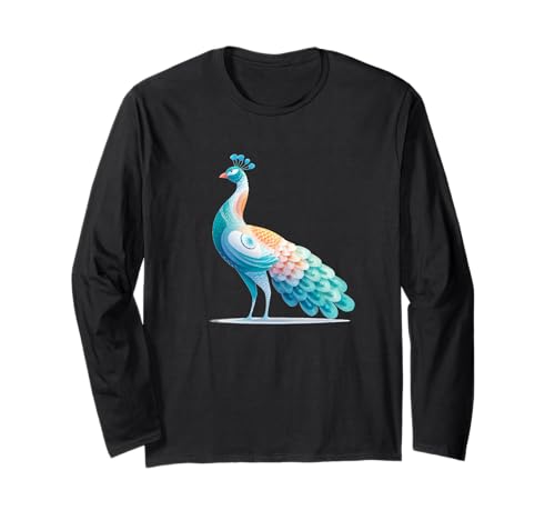 Helles Pfauenkostüm für Damen und Herren Langarmshirt Helles Pfauenkostüm für Damen und Herren Langarmshirt von Nice Peacock Outfit