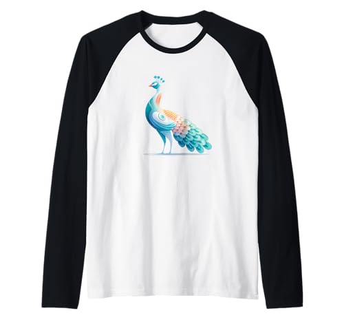 Helles Pfauenkostüm für Damen und Herren Raglan Helles Pfauenkostüm für Damen und Herren Raglan von Nice Peacock Outfit