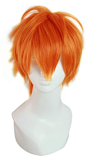 NiceLisa Anime Perücke Pain Yahiko Haikyu Shoyo Hinata Orange Kurz Hitzebeständig Perücke Cosplay Kostüm Perücke Halloween Party Perücken von NiceLisa