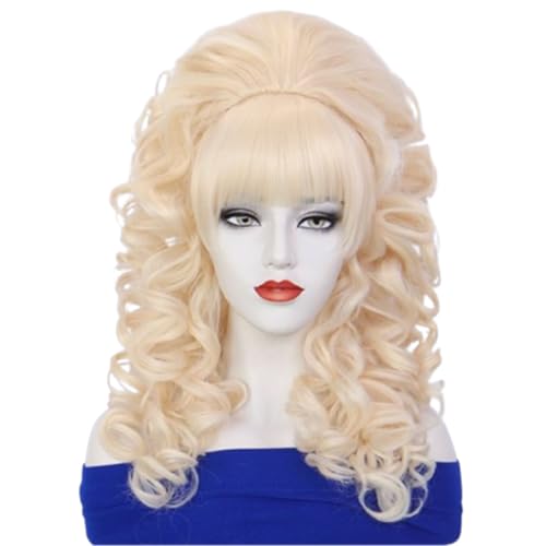 NiceLisa Retro viktorianische Bienenstock Blonde lange lockige Frauen Perücken Bouffant Rococo Mode Party Cosplay Perücke mit Bangs NiceLisa Retro viktorianische Bienenstock Blonde lange lockige Frauen Perücken Bouffant Rococo Mode Party Cosplay Perücke mit Bangs von NiceLisa