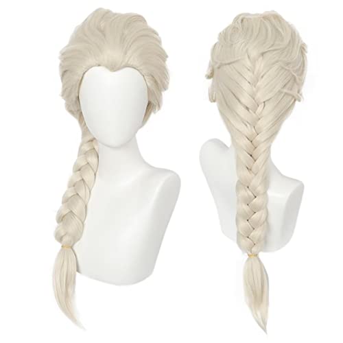 NiceLisa Wigs Prinzessin Anime Perücke Beige Blonde lange geflochtene Perücke für Frauen Halloween Party Perücke von NiceLisa