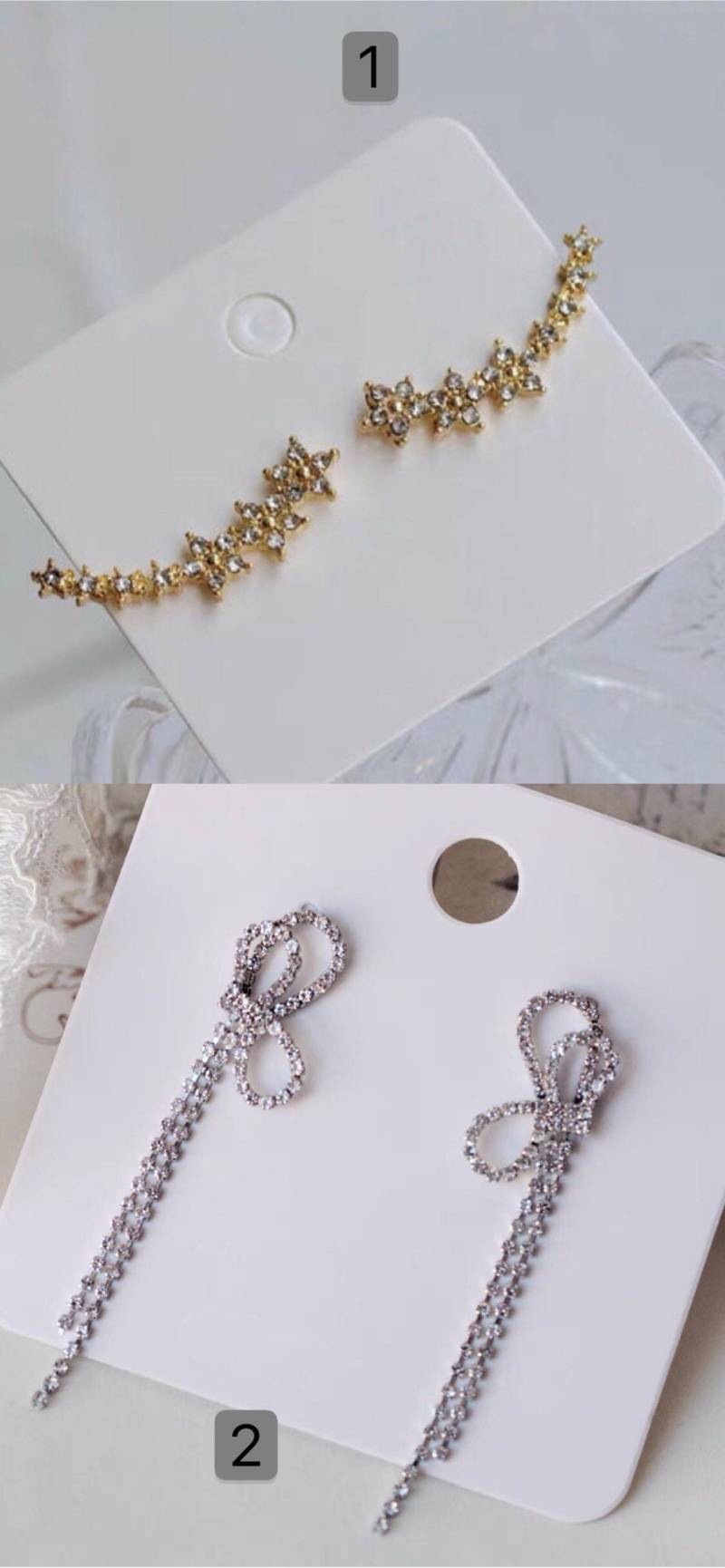 Exquisite Zierliche 925 Ohrstecker Künstliche Diamanten Exquisite Zierliche 925 Ohrstecker Künstliche Diamanten von NiceLittleSomething