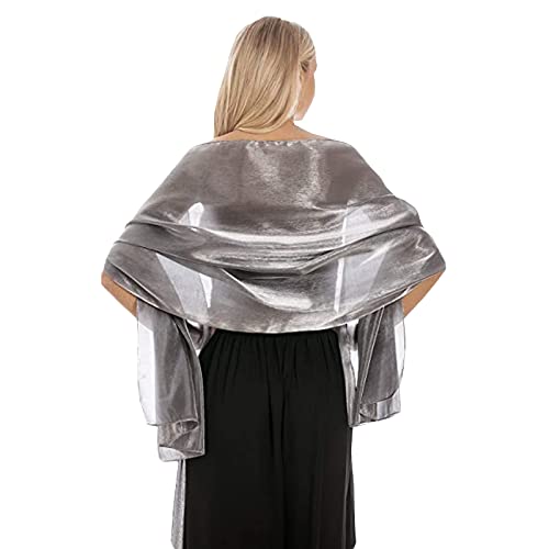 NiceYnn Chiffon-Organza-Schal, für Abendkleider, Damen, Übergröße, 170 x 72 cm, durchsichtig, glatt, seidig, Schal, Hochzeit, formelle Party, dunkelgrau, One size NiceYnn Chiffon-Organza-Schal, für Abendkleider, Damen, Übergröße, 170 x 72 cm, durchsichtig, glatt, seidig, Schal, Hochzeit, formelle Party, dunkelgrau, One size von NiceYnn