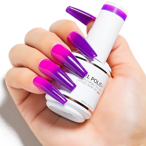 Nicedeco Thermo UV Nagellack Farbwechsel Temperature Color Changing Nail Polish Chameleon Nagellack UV LED Soak Off Gel Nagellack 01 von Nicedeco