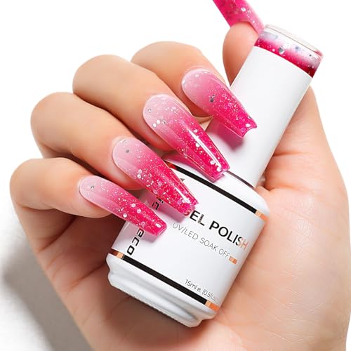 Nicedeco Thermo UV Nagellack - Farbwechsel Temperature Color Changing Nail Polish - Chameleon UV LED Soak Off Gel 02 von Nicedeco