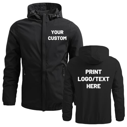 Nicevhljac Winddichte Softshell-Jacken für Herren, personalisierbar, leicht, atmungsaktiv, Windbreaker-Mantel, Schwarz , L Nicevhljac Winddichte Softshell-Jacken für Herren, personalisierbar, leicht, atmungsaktiv, Windbreaker-Mantel, Schwarz , L von Nicevhljac