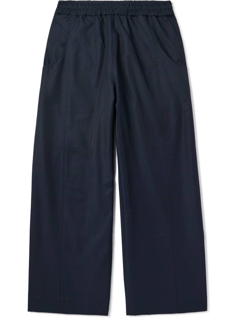 NICHOLAS DALEY - Wide-Leg Cotton-Blend Shell Trousers - Men - Blue - UK/US 28 von NICHOLAS DALEY