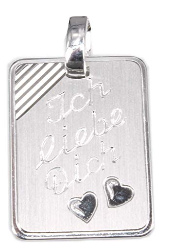 Gravurplatte Ich liebe Dich Silber 925 ink Gravur Sterlingsilber Qualität Unisex von Nicht Zutreffend