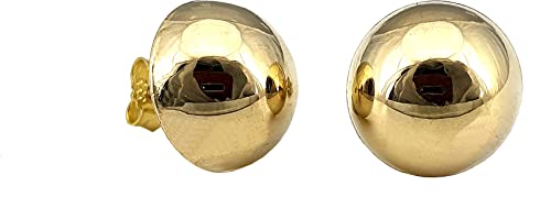 Ohrstecker Halbkugel 585 Gold 12 mm Durchmesser Stecker Ohrringe Kugel 14 Karat von Nicht Zutreffend