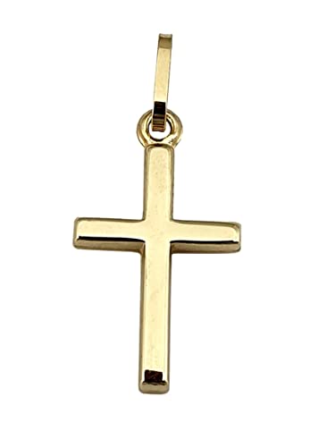 SJR Kreuz Gold 585 poliert 22 mm 14 Karat Anhänger Gelbgold Unisex Konfirmation von Nicht Zutreffend