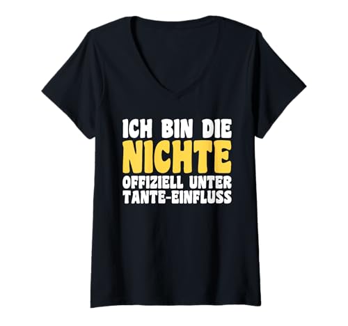 Damen Familienmotiv Nichte T-Shirt mit V-Ausschnitt Damen Familienmotiv Nichte T-Shirt mit V-Ausschnitt von Nichte Tante