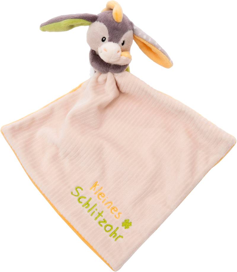 Nici Schmusetuch "My First NICI, Schmusetuch mit Kuscheltier Esel, Kleines Schlitzohr" mit aufgestickter Botschaft von Nici
