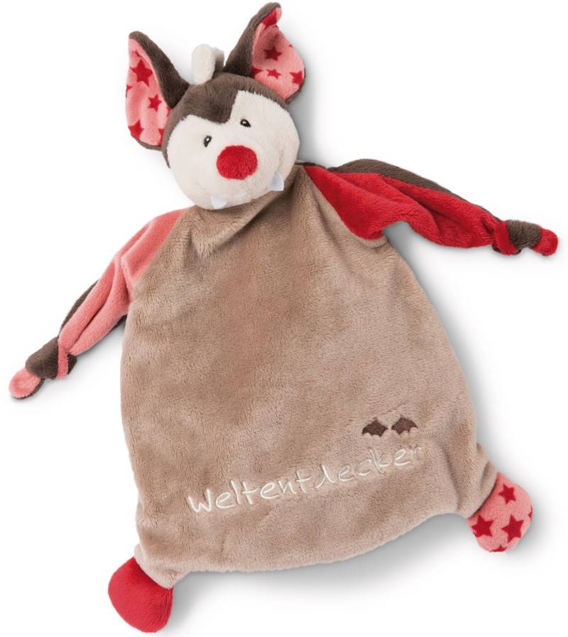 Nici Schmusetuch "My first NICI Kollektion, Fledermaus, Weltentdecker" mit aufgestickten Augen von Nici