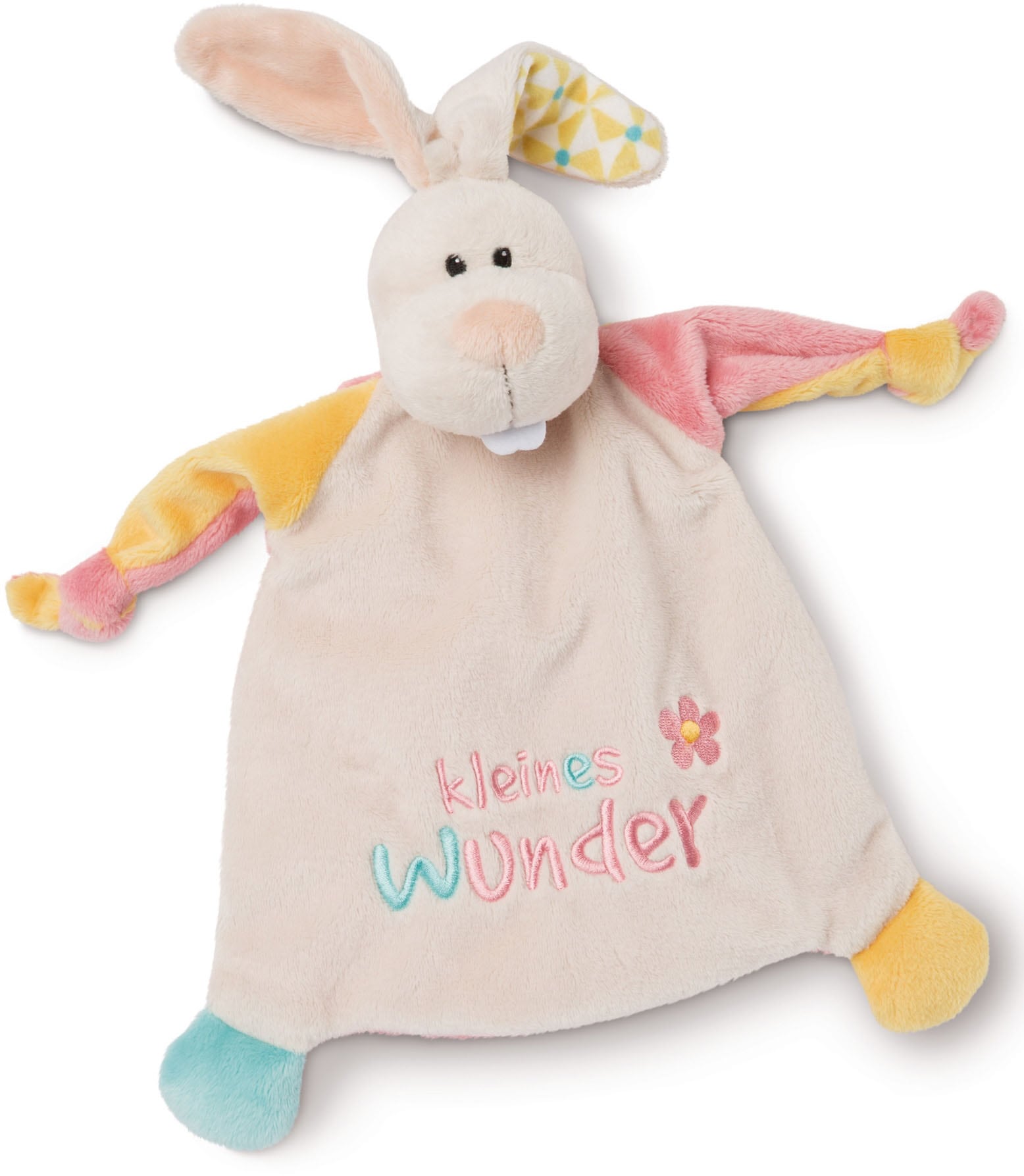 Nici Schmusetuch "My first NICI Kollektion, Hase, kleines Wunder" mit aufgestickten Augen von Nici