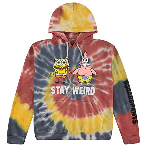 Nickelodeon Spongebob Schwammkopf klassischer Kapuzenpullover für Herren, Spongebob, Patrick & Krusty Krab, Batik-Kapuzenpullover, Batik, Small von Nickelodeon