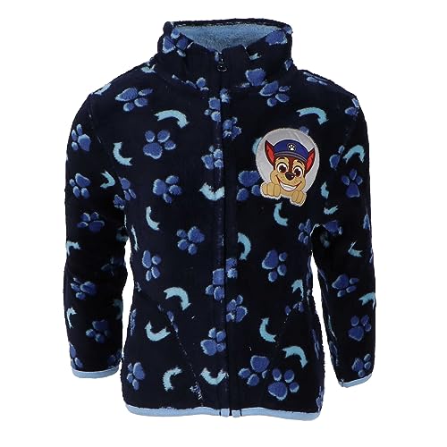 Kinder Fleece Jacke Stehkragen Kuscheljacke mit Motiven im Stil von Paw Patrol Frozen Peppa Pig Hoodie mit Reissverschluss Sweatshirt Jungen Mädchen warm Geschenk Paw 110cm von Nickelodeon