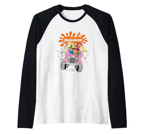 Nickelodeon Girls Jeep Ride Fun 90s Cartoon Vibes Raglan von Nickelodeon