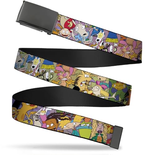 Nickelodeon Herren Buckle-down Web Belt Nick 90's Rewind 1.25" Grtel, Mehrfarbig, 3 cm Breit-Passt Oben-107 cm Pant Größe von Buckle-Down