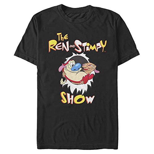 Nickelodeon Herren Ren and Stimpy Show T-Shirt, schwarz, 3XL von Nickelodeon
