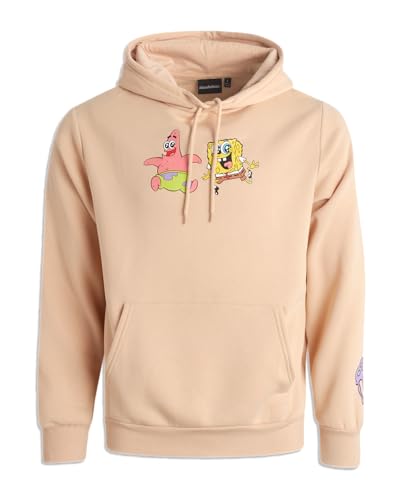 Nickelodeon Spongebob und Patrick Herren-Kapuzenpullover mit Fleece-Grafik, lässige Sweatshirts für Damen und Herren (Größe S-XXL), Schwammsand, X-Large von Nickelodeon