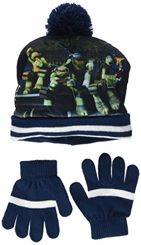 Nickelodeon Ninja Turtles Jungen Schal und Handschuh-Set (54, Navy) von Nickelodeon